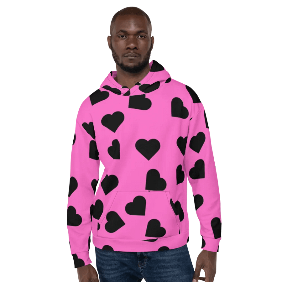Love Pattern Unisex All Over Print Pull On Hoodie product image (6)