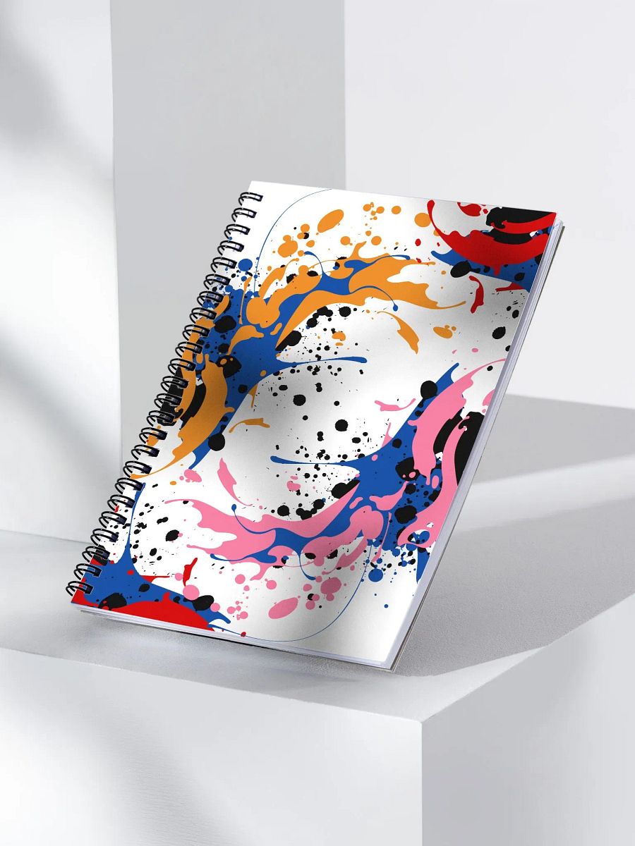 Splashed Paint Abstract Design Spiral Notebook product image (3)