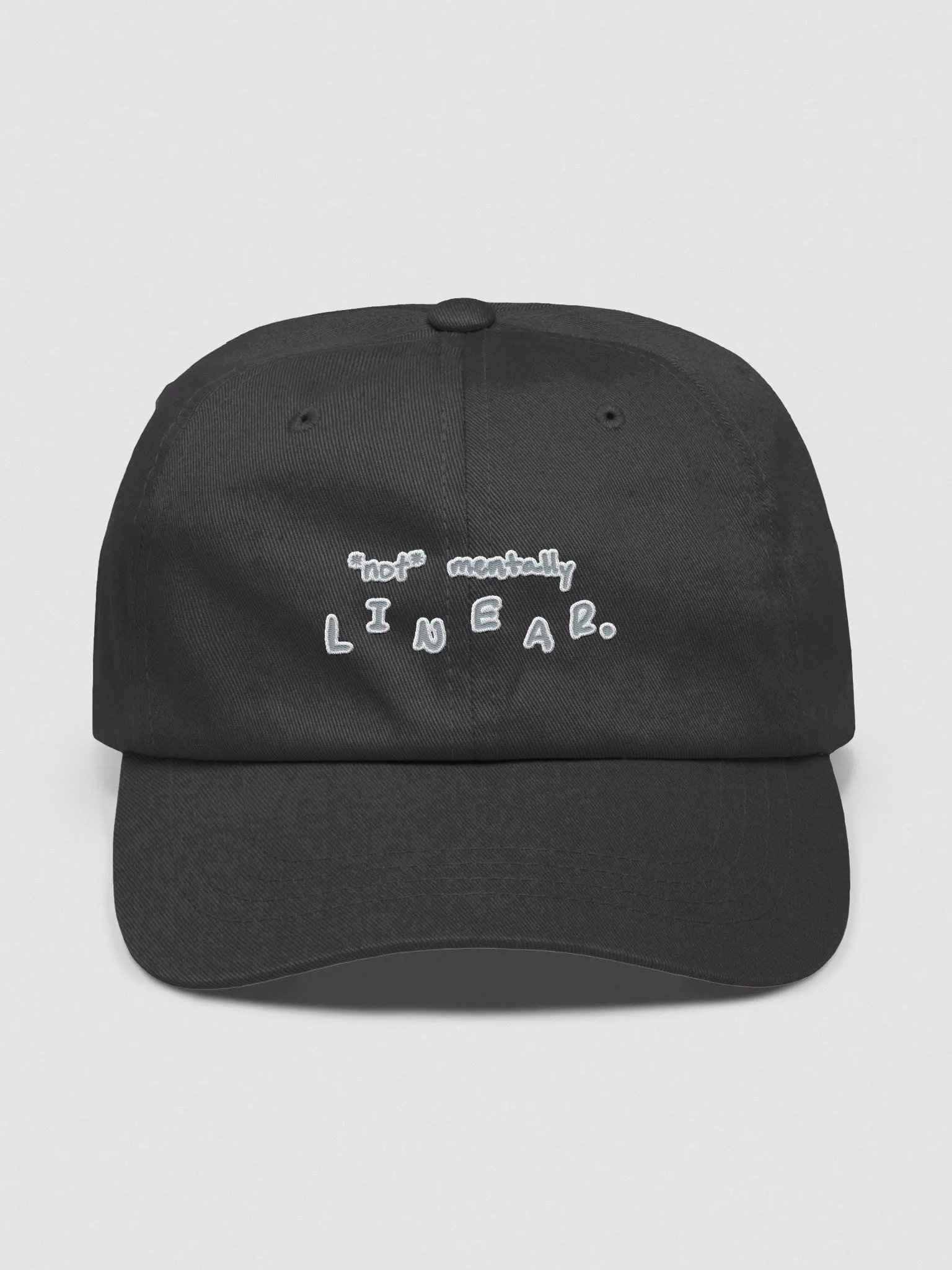 *not* mentally linear. (grey + white lined design) classic dad hat product image (17)