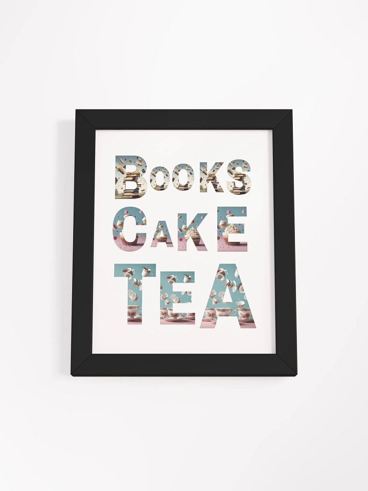 Books Cake Tea Framed Poster Print product image (21)