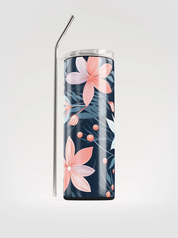 Forest Style Pastel Pink Flower Stainless Steel Tumbler product image (1)
