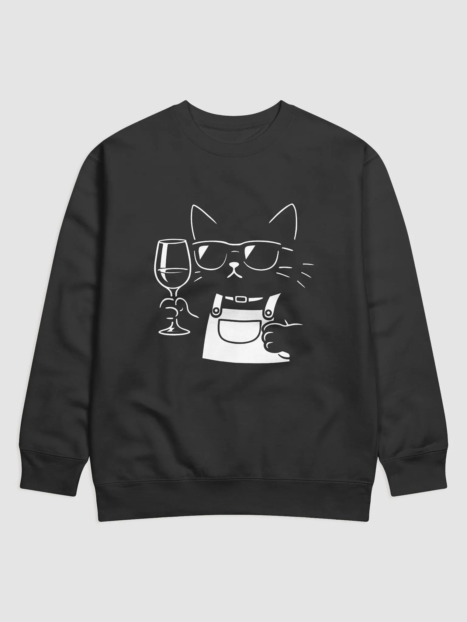 Cool Cat Wine Time Sweatshirt product image (1)