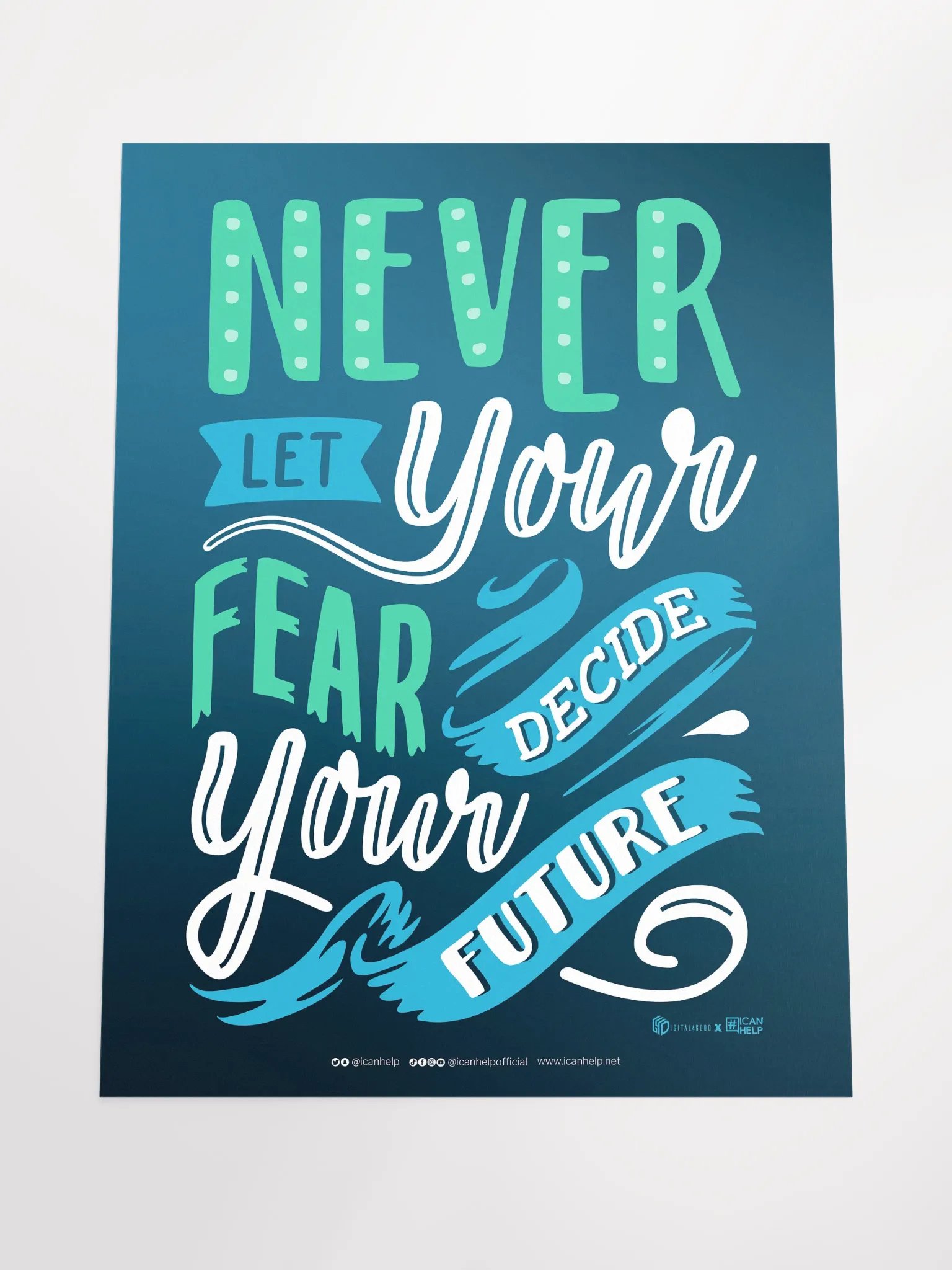 Never Let Your Fear Decide Your Future Poster product image (4)