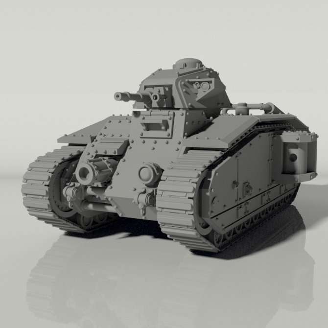 Grim Char B1 Main Battle Tank STLs product image (2)