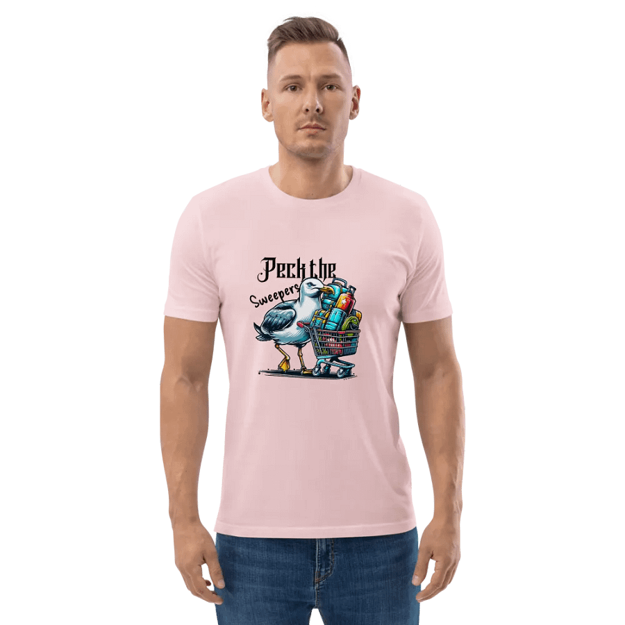 Peck the sweepers! organic cotton tee shirt. product image (388)