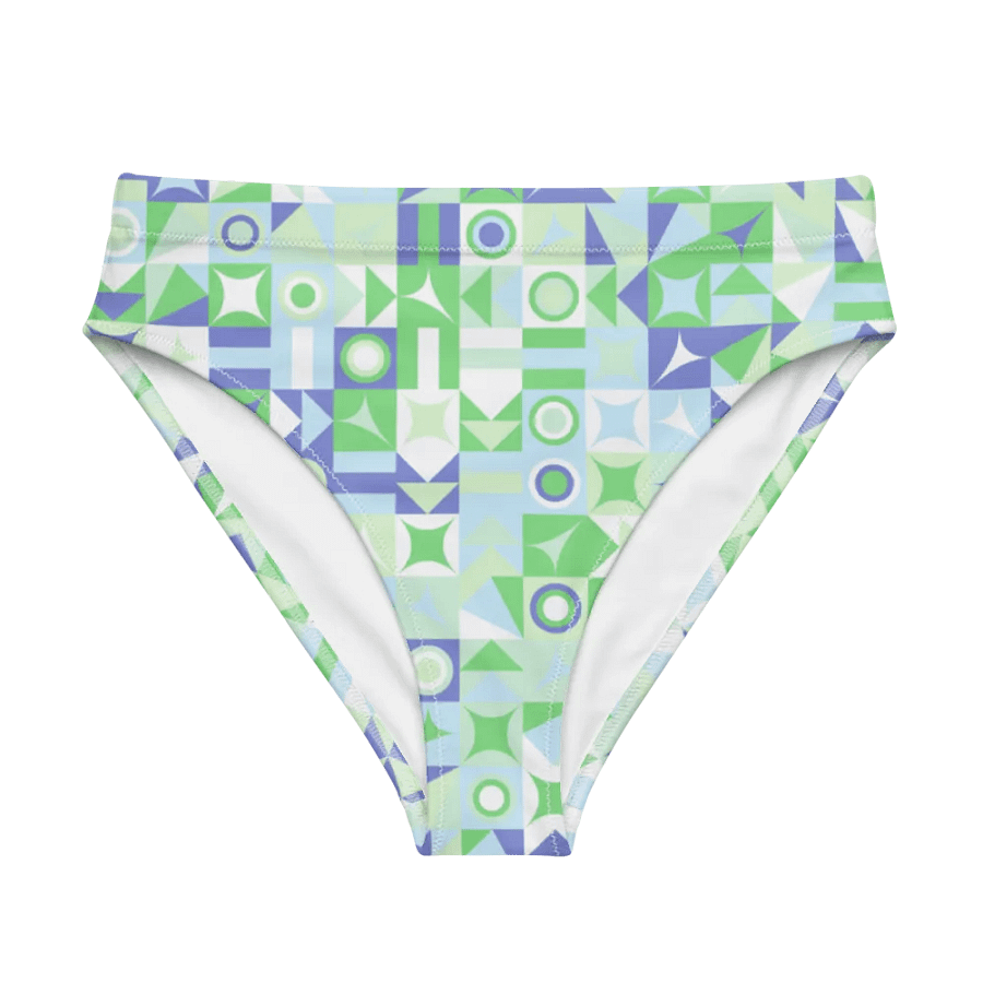 Colorful vector Pattern Design High Waisted Bikini Bottom - v13 product image (5)