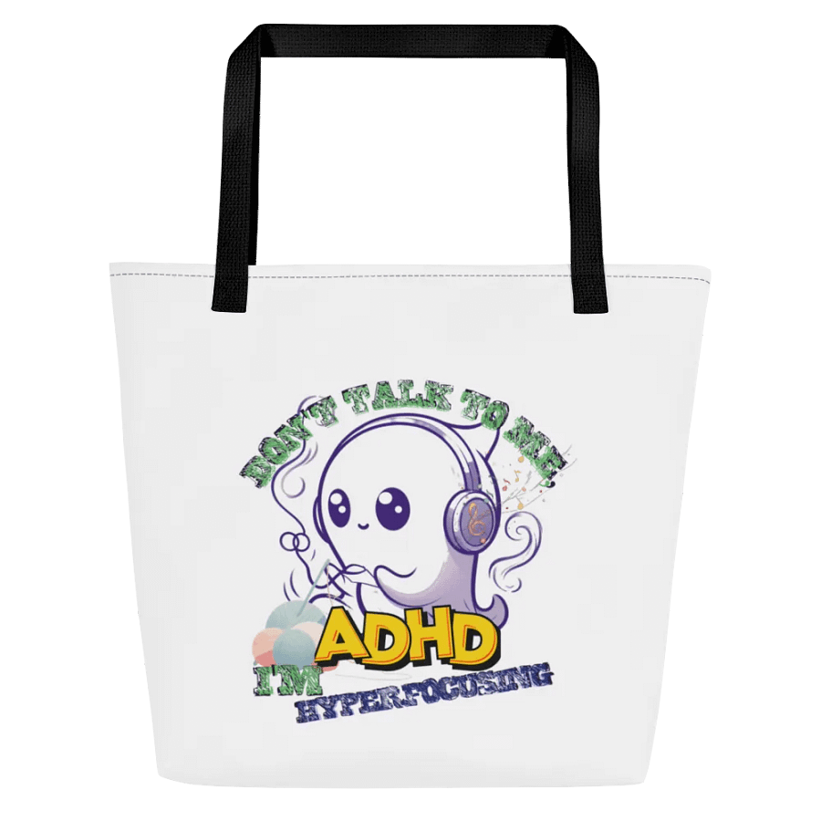 ADHD Hyperfocusing Large Tote Bag w/ Pocket product image (1)