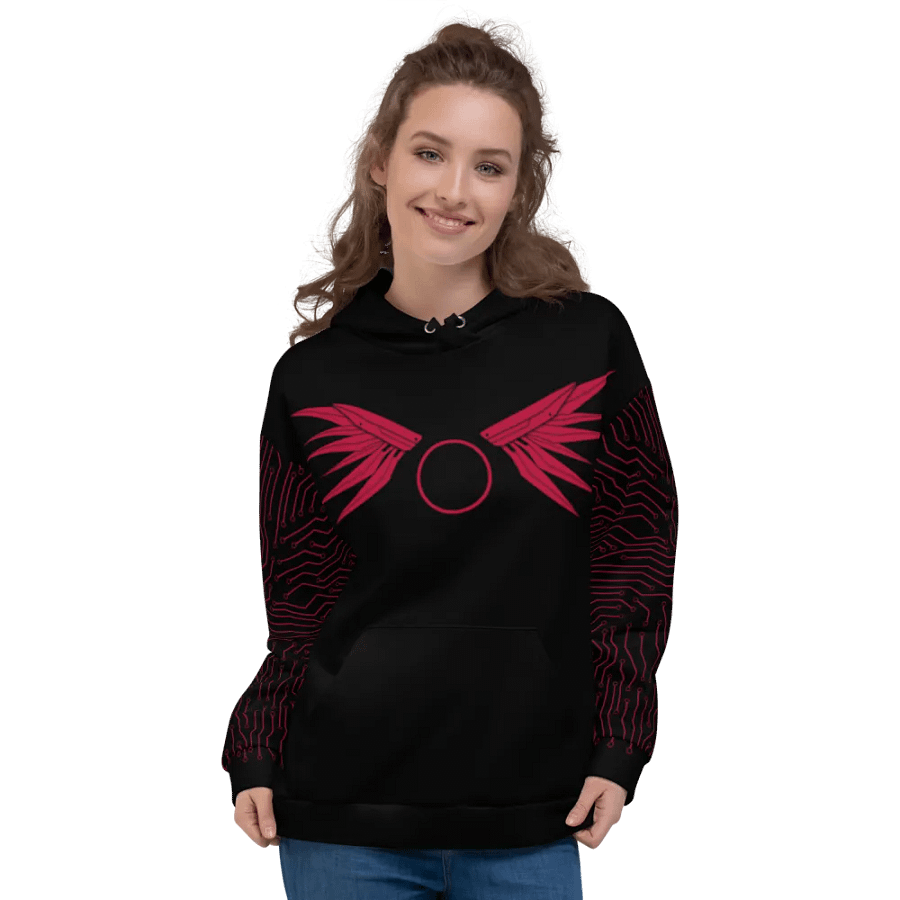 Mecha Warrior Hoodie - Black/Red product image (4)