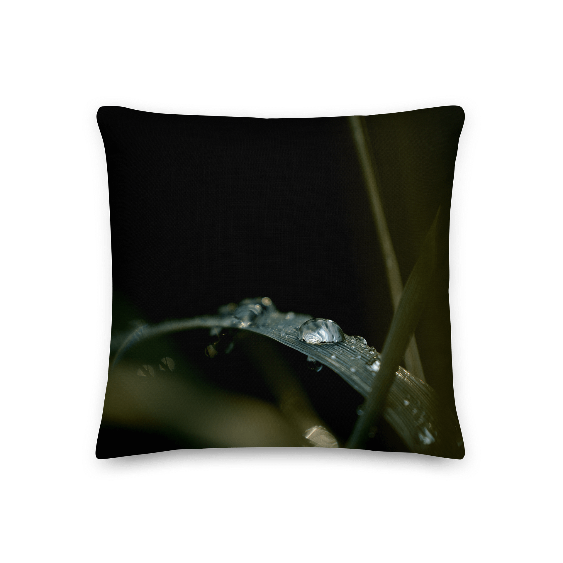 Premium-Kissen - Tautropfen auf Blatt product image (2)