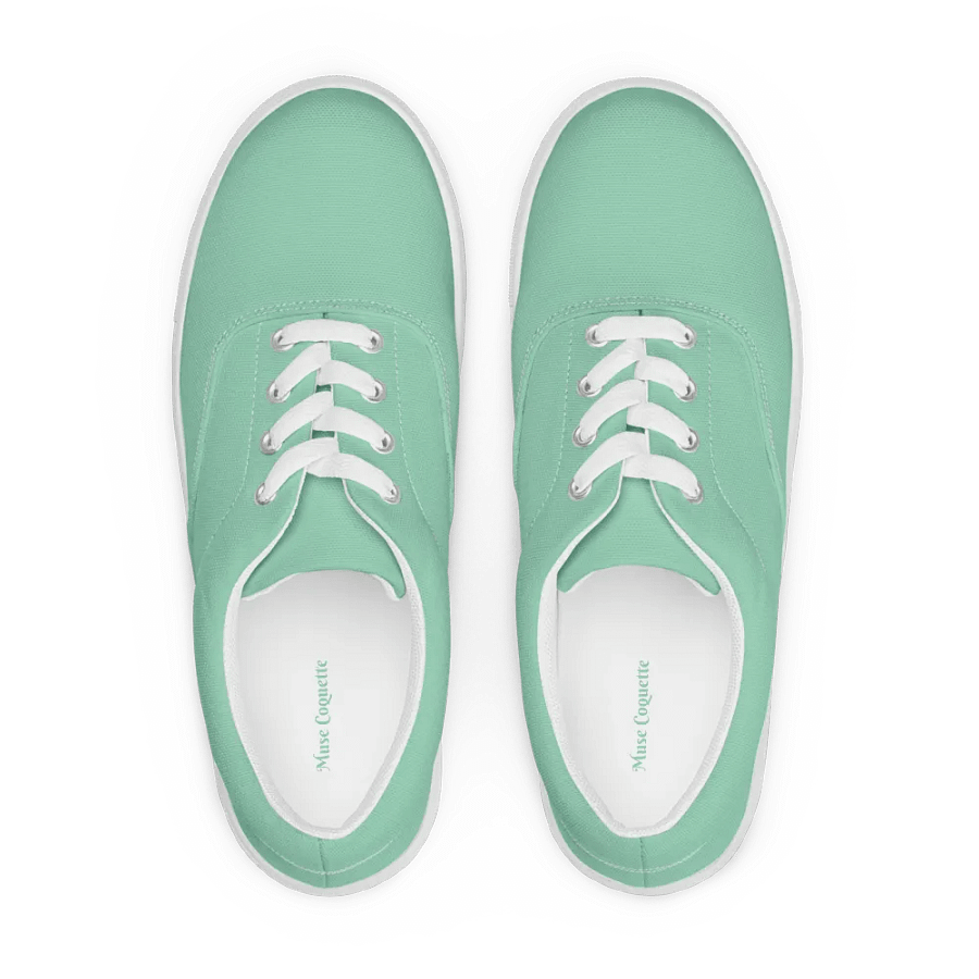 Muse Coquette Lace-Up Canvas Shoes (Mint jam) product image (2)