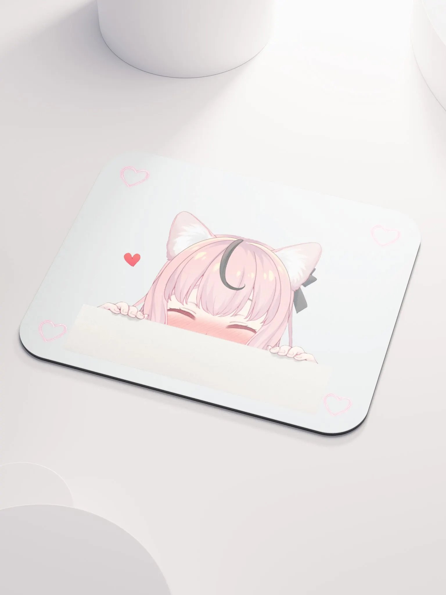 Lil peeking n Blushing Mouse Pad product image (3)