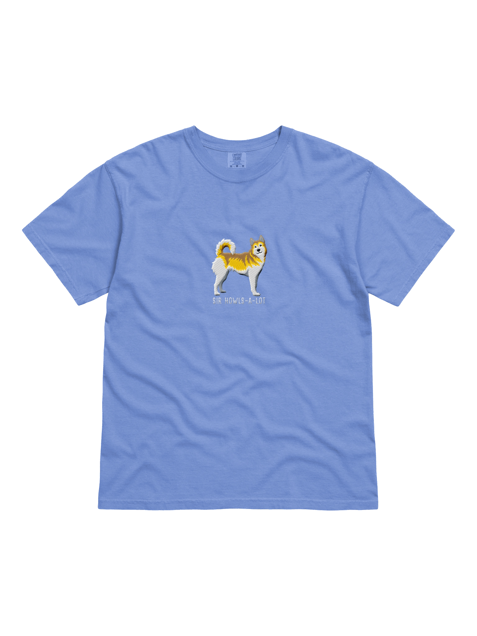 Sir Howls-A-Lot T-Shirt(Embroidered) of a Siberian Husky(Lemon) product image (31)