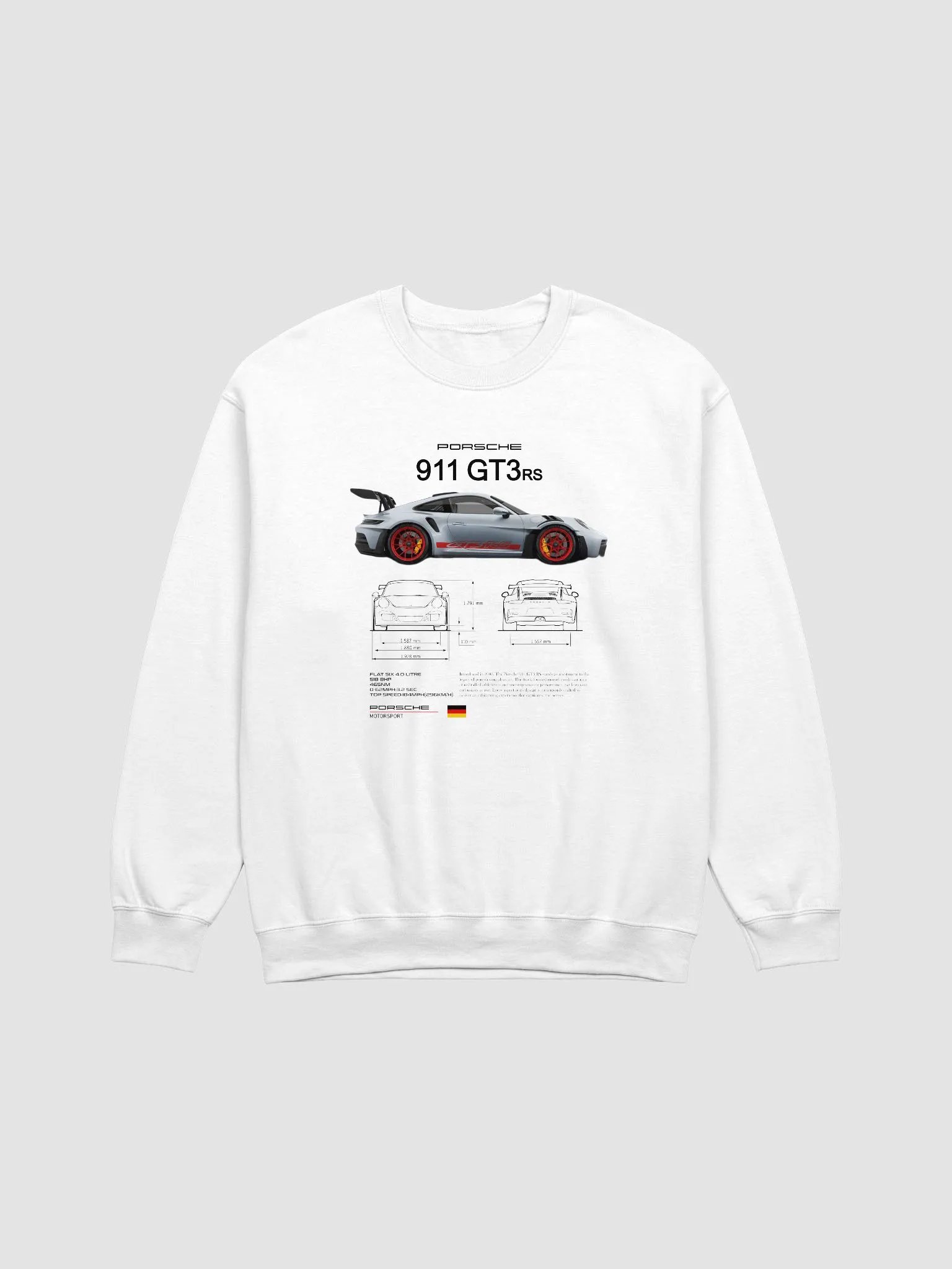 Porsche 911 GT3 RS Sweatshirt – High-Performance Sports Car Design product image (1)