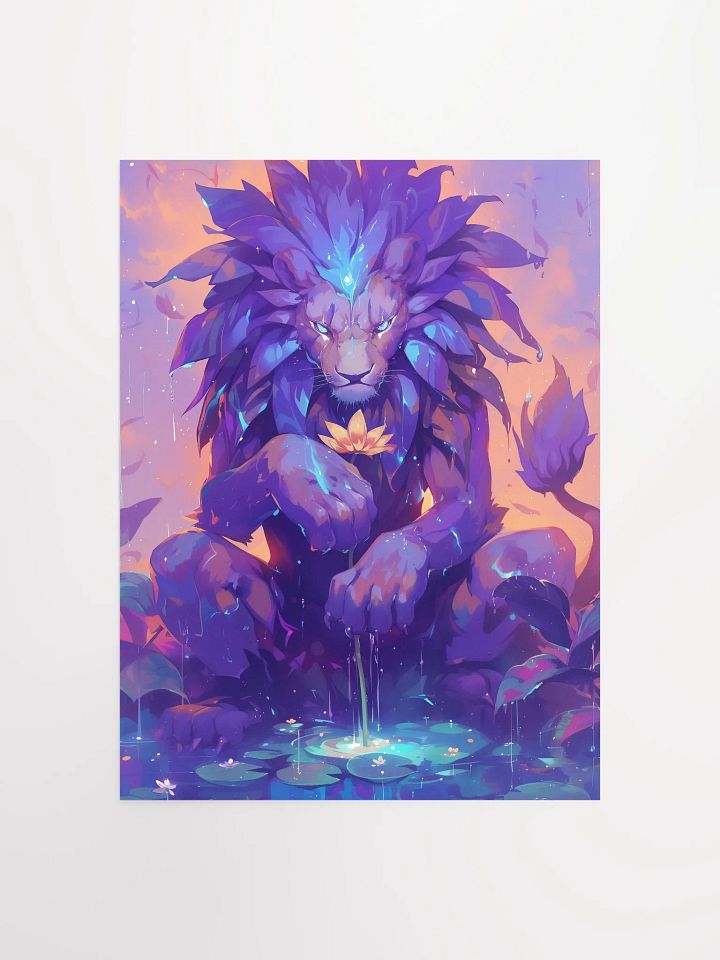Majestic Lotus Lion Enhanced Matte Poster product image (2)