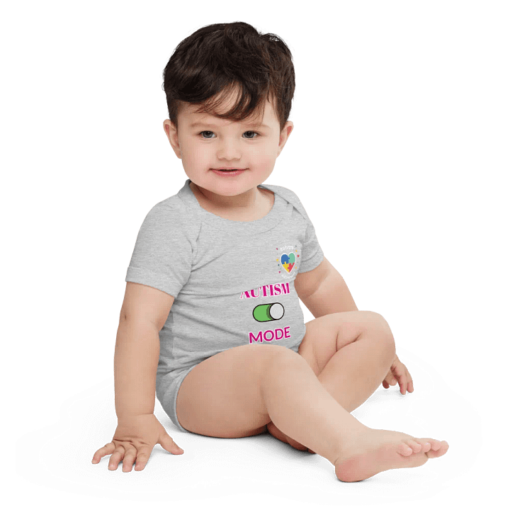 Autism Mode Puzzle Heart Baby Onesie product image (2)