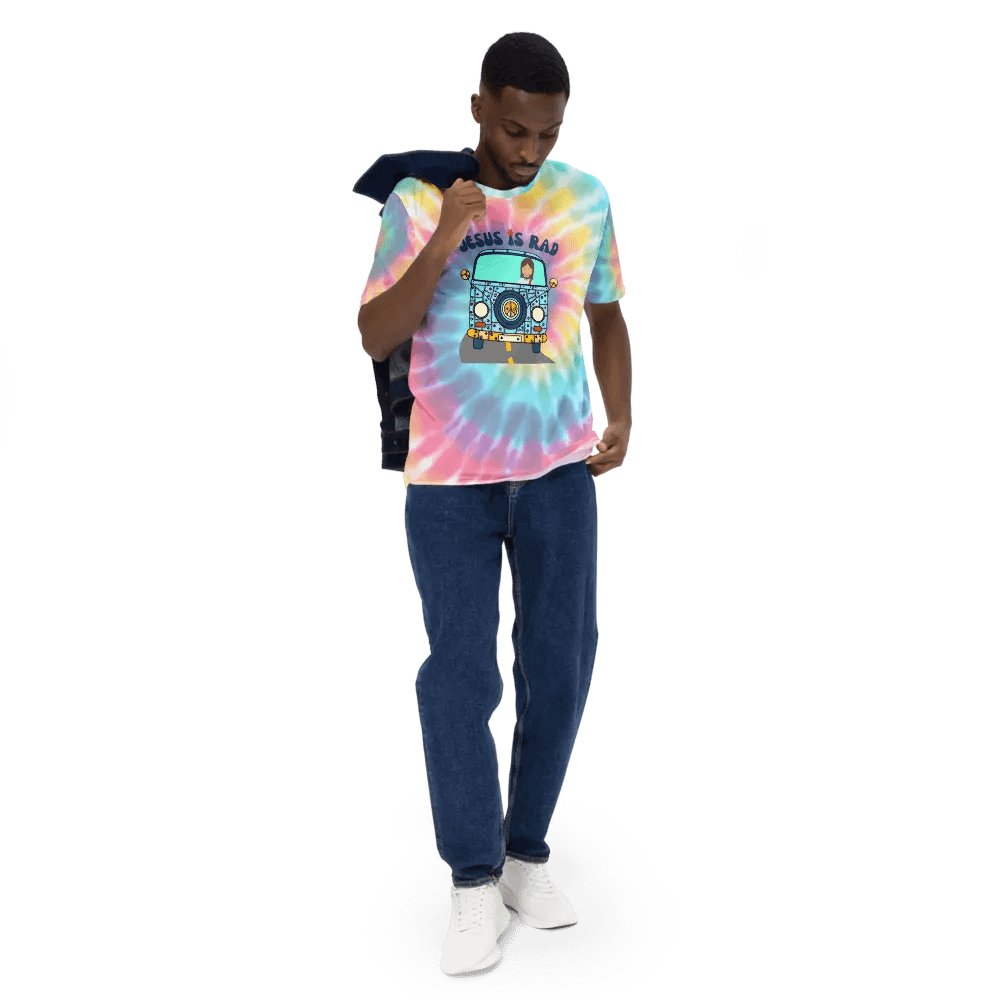 Jesus Is Rad Retro Tye Dye T-Shirt product image (6)