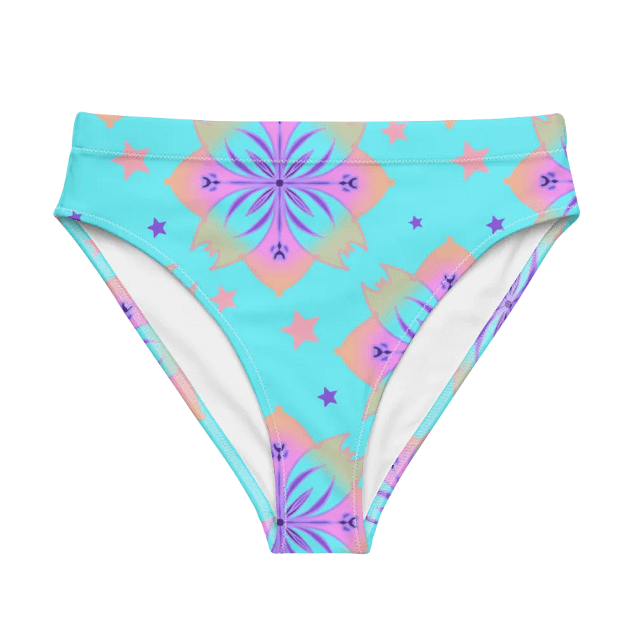 Pretty Pastel Bow Pattern High Waisted Bikini Bottom product image (6)