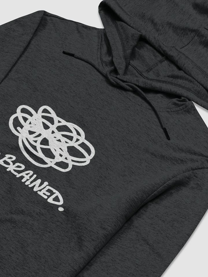 BUSY-BRAINED (white design) printed lightweight hoodie product image (1)