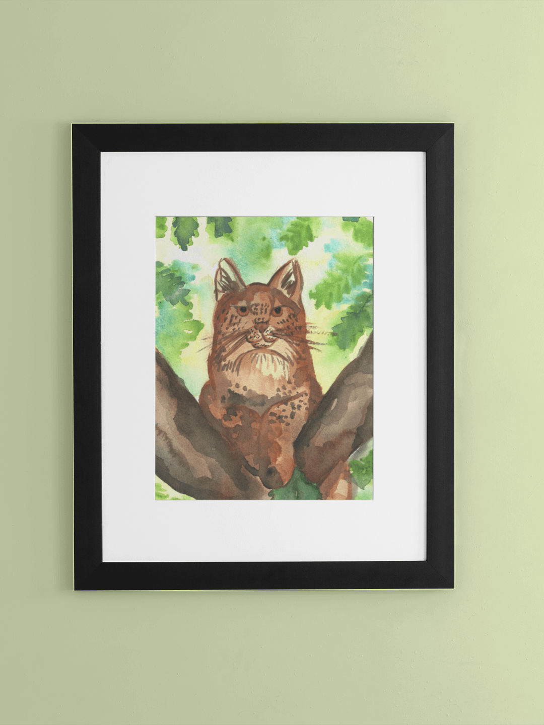 Lynx In A Tree Art Print product image (1)