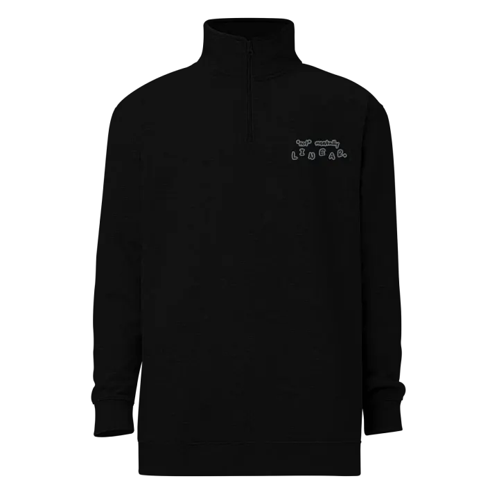 *not* mentally linear. (smoke design) embroidered quarter zip product image (2)