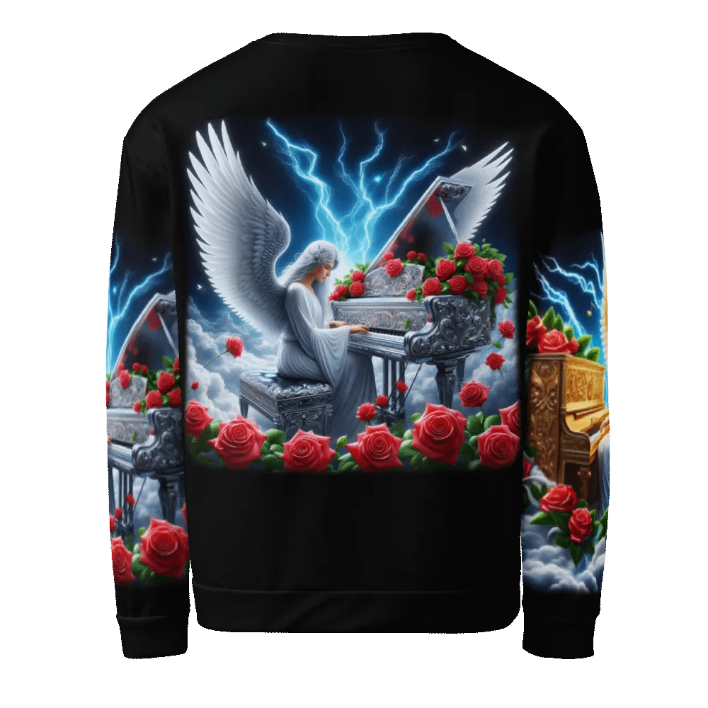 Angels making Music with a Piano - All-Over Unisex Sweatshirt #27 product image (2)