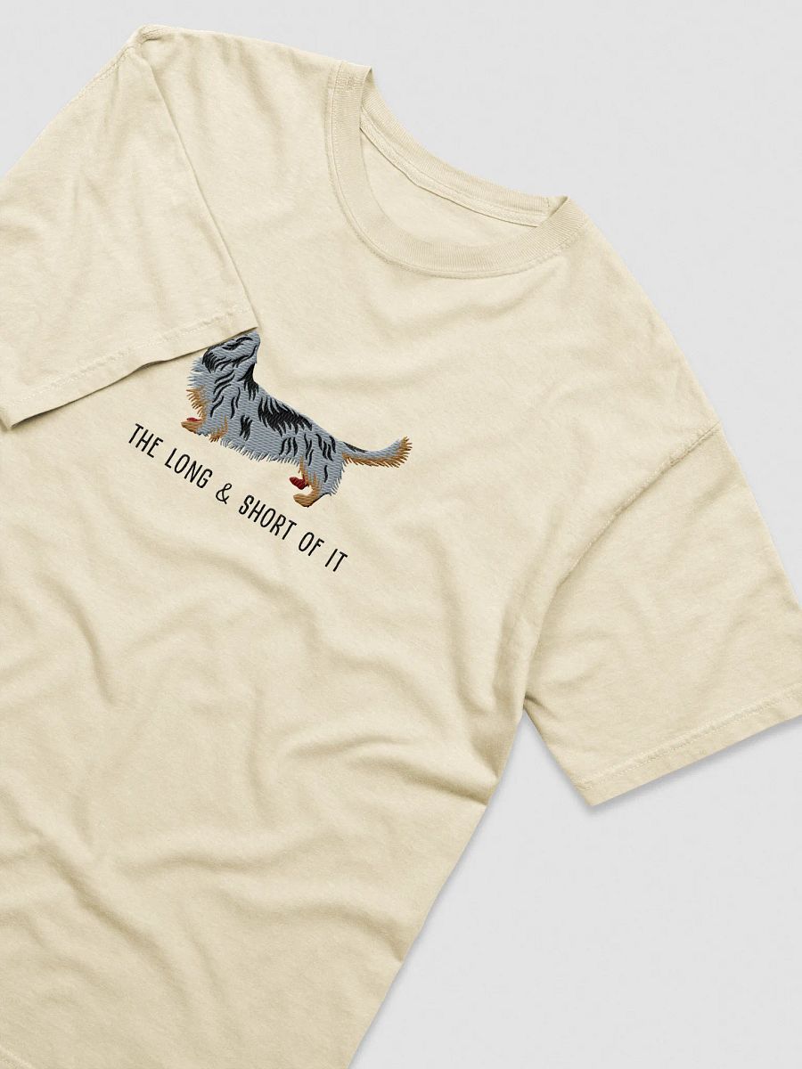The Long & Short of It T-Shirt(Embroidered) of a Longhaired Dachshund(Dapple) product image (35)
