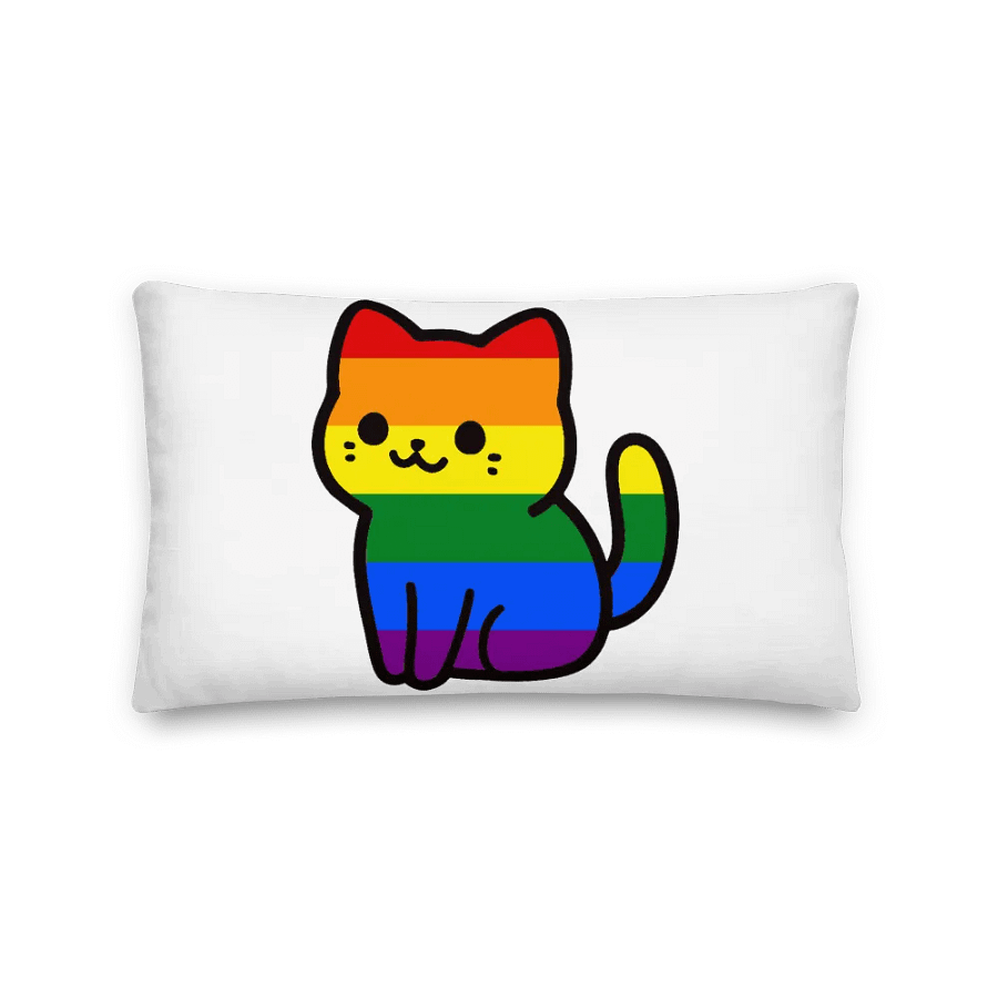 Rainbow Pride Kitty Pillow product image (11)