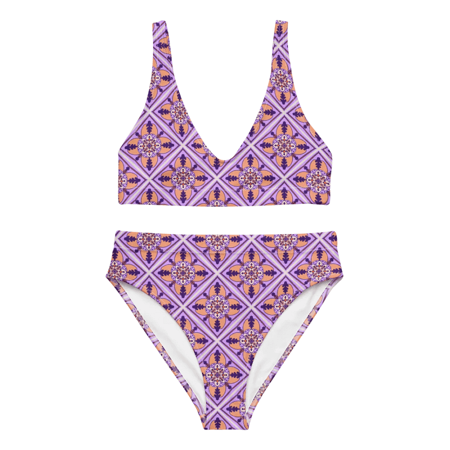 Detailed Symmetrical Pattern High Waisted Bikini product image (9)