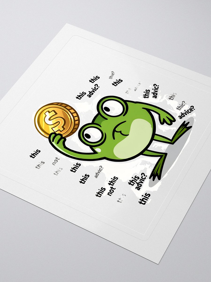 Funny Finance Frog Sticker product image (3)