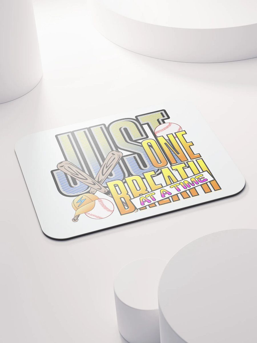 Just One Breath At A Time Baseball Lightning Strike Mouse Pad product image (4)