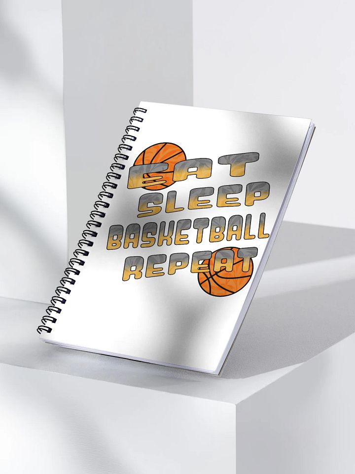 Eat Sleep Basketball Repeat Mantra Spiral Notebook product image (2)