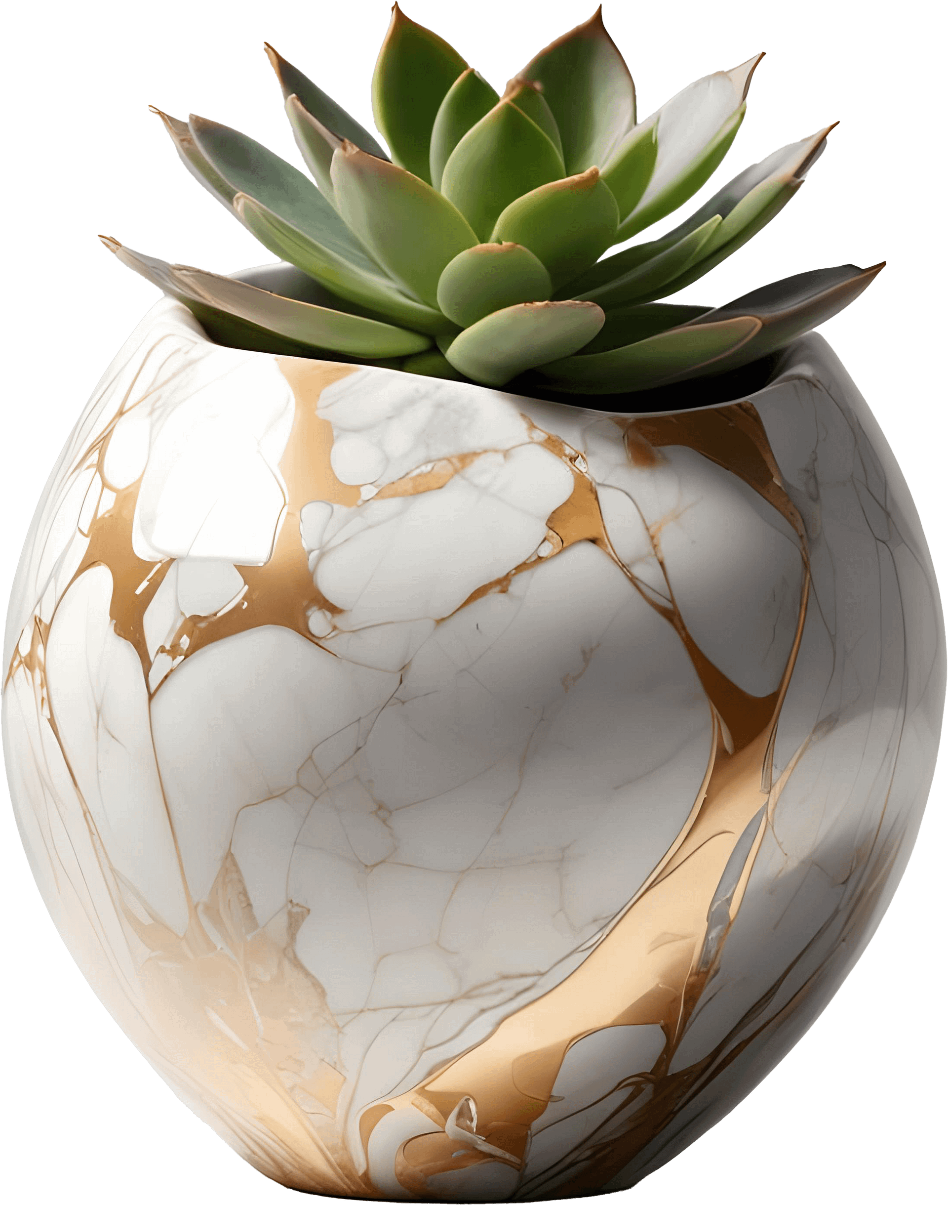 Collection: Marble Eternal – Shabby Chic Succulent Vase PNG product image (1)