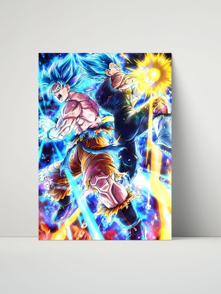 Dragon Ball Super – Goku & Vegeta Blue Duo – 8x10 Metal Print product image (1)