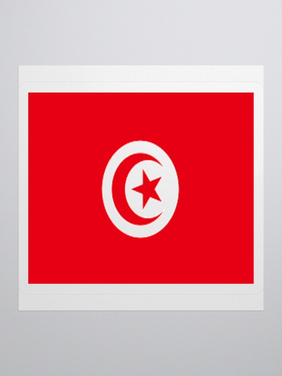 Tunisia Flag Sticker | Crescent Star Design | Durable Vinyl | 3 Sizes product image (3)