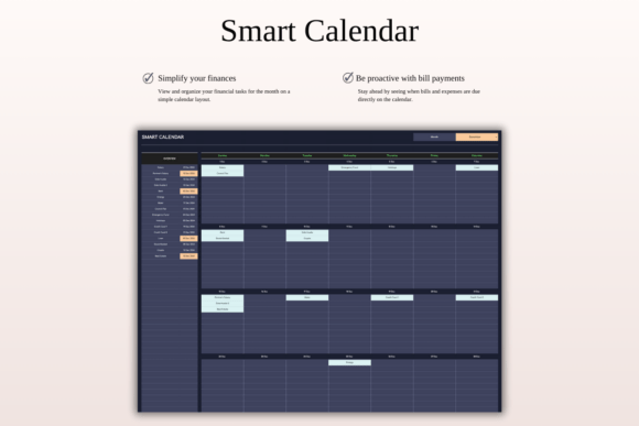 Bill Payment Calendar Template Excel product image (5)