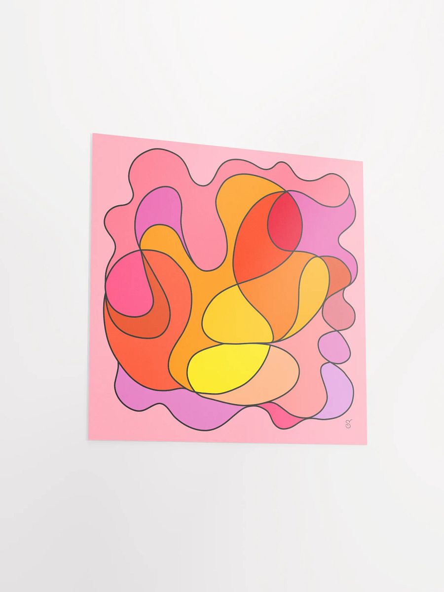 Vibrant Interlock Poster - Abstract Square No. 5 product image (3)