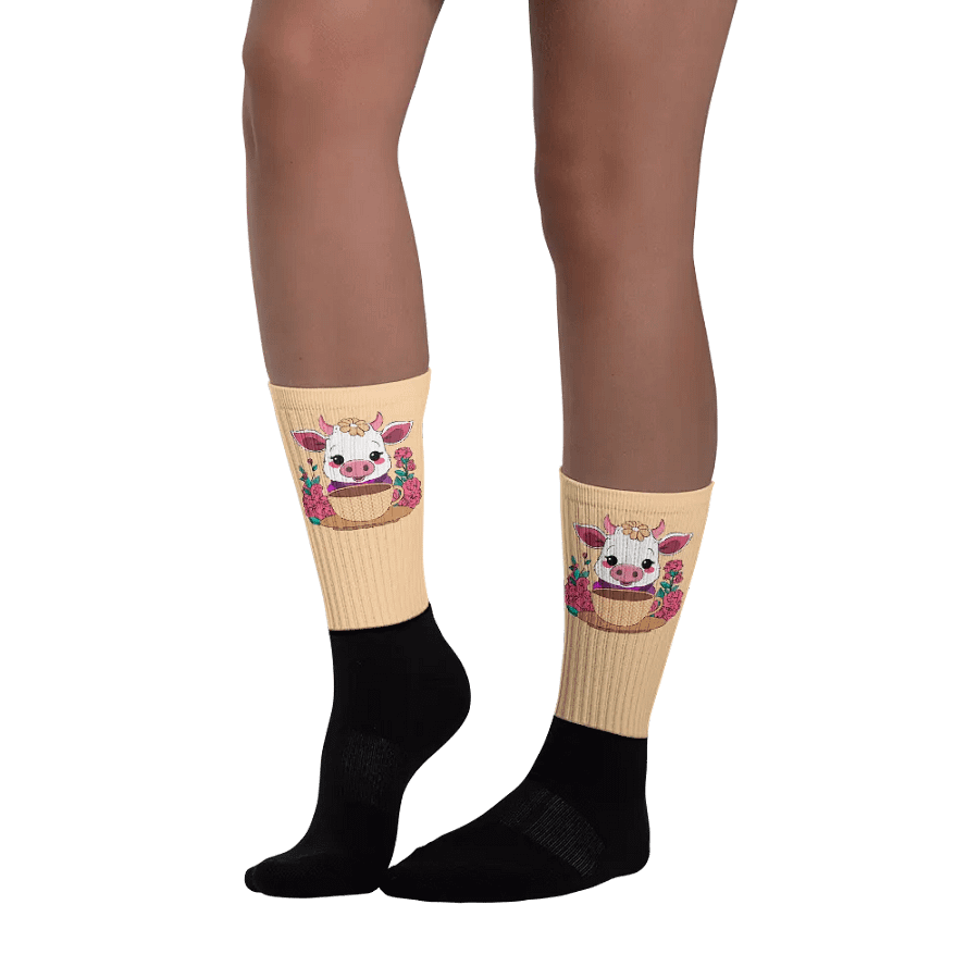 Coffee Break Cow Socks product image (4)