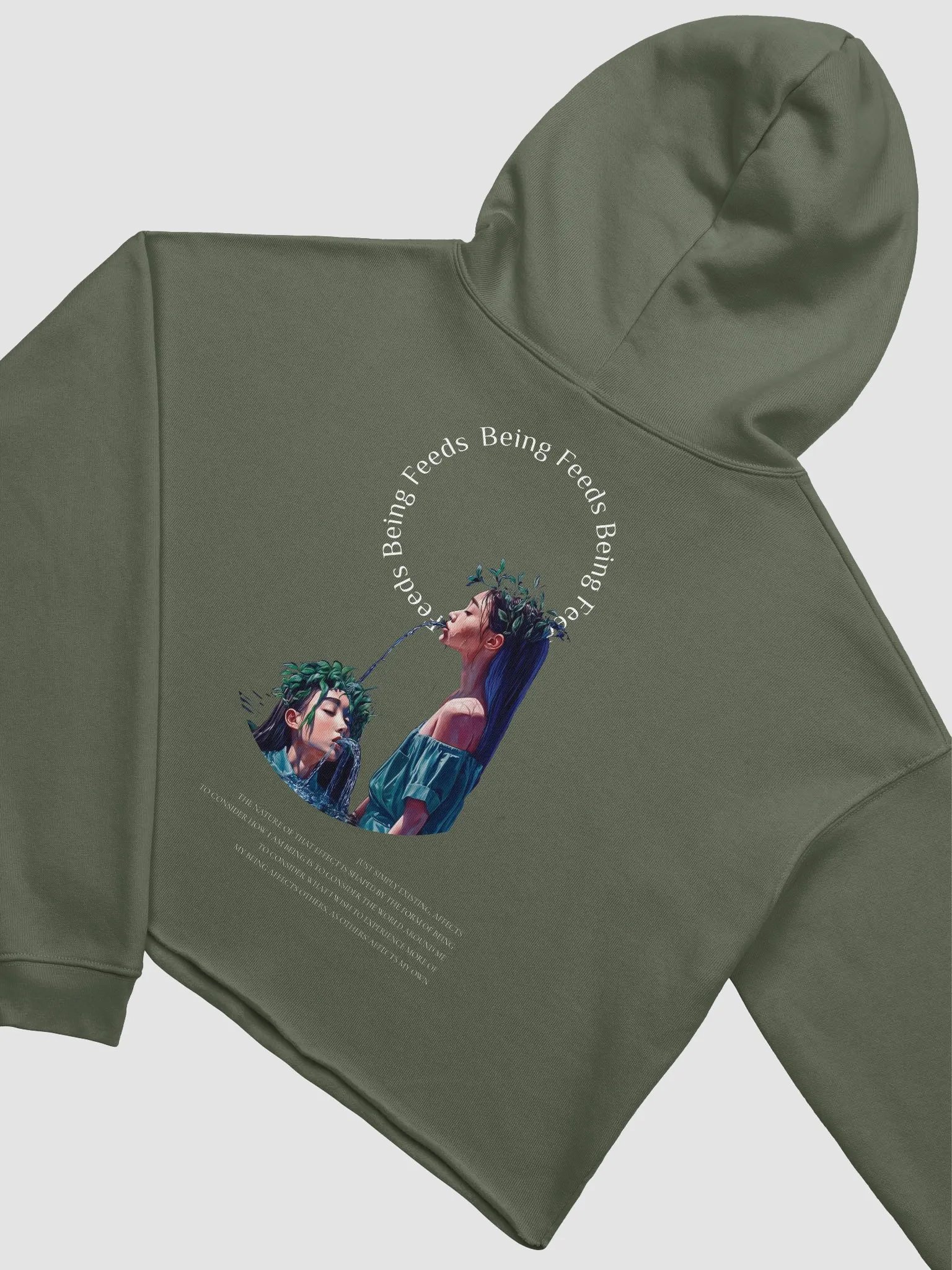 Being Feeds Being Crop Top Hoodie product image (4)