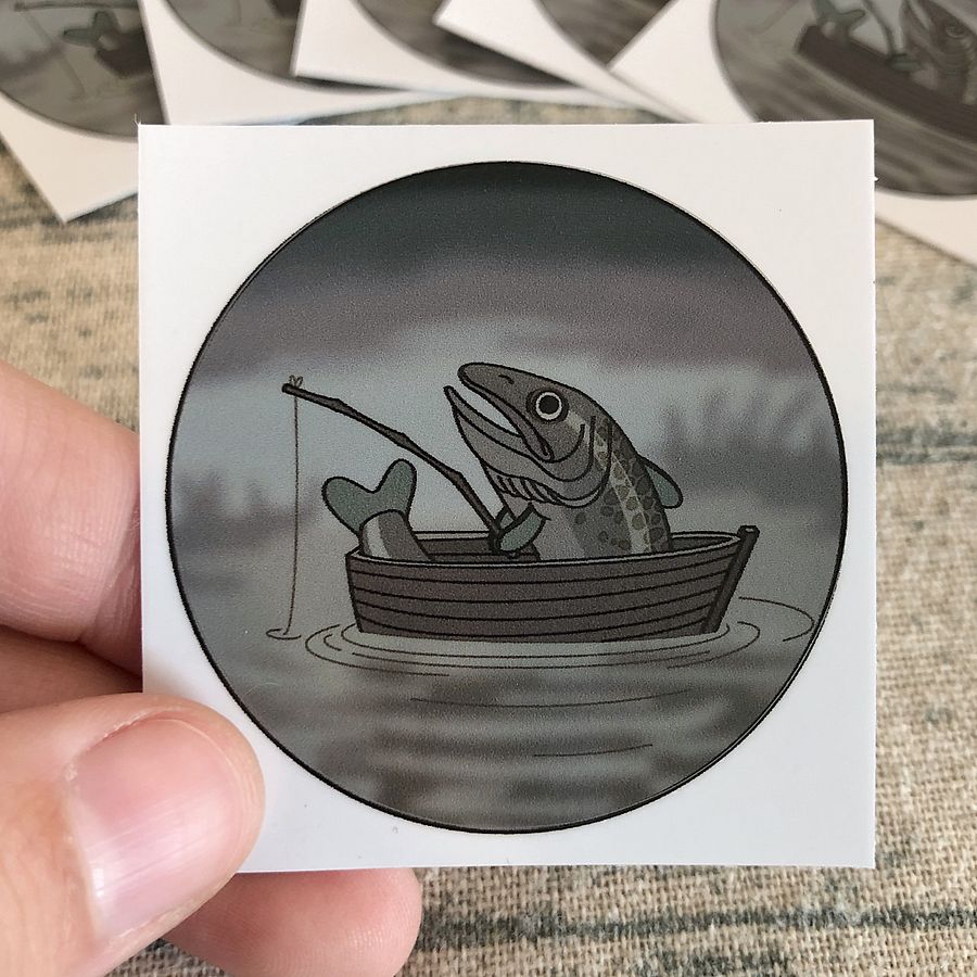 Fishing? - 2" Vinyl Sticker product image (1)