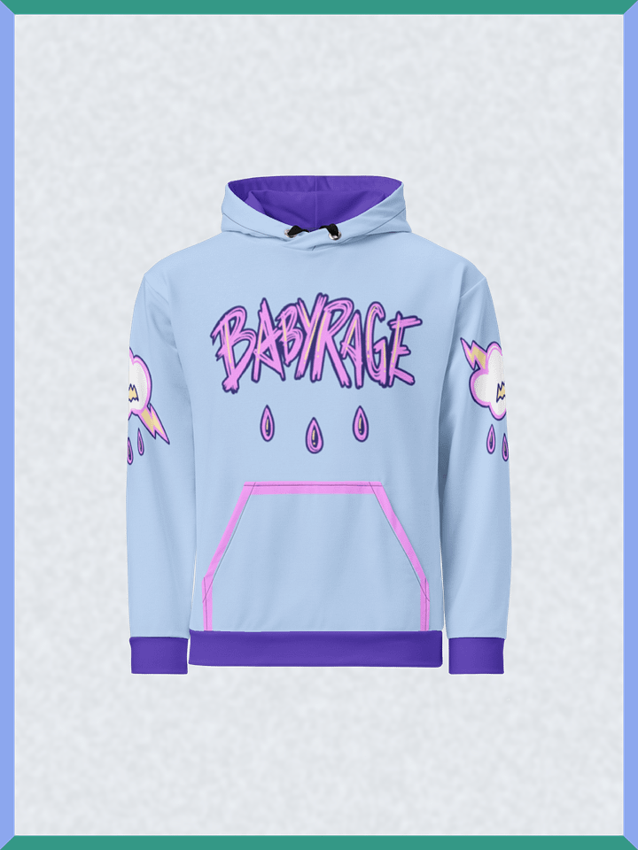 Baby Rage Pink Trim Pocket - Pullover Hoodie product image (1)