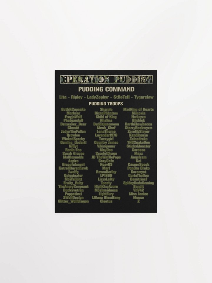 Operation Pudding Roster - Poster product image (7)