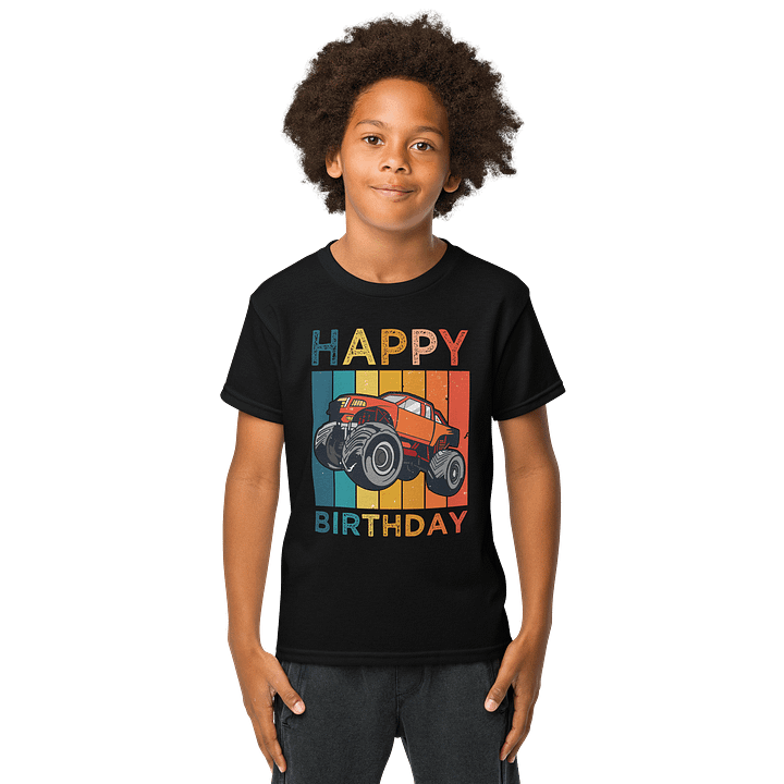 Happy Birthday (Monster Truck) T-Shirt For Kids product image (9)