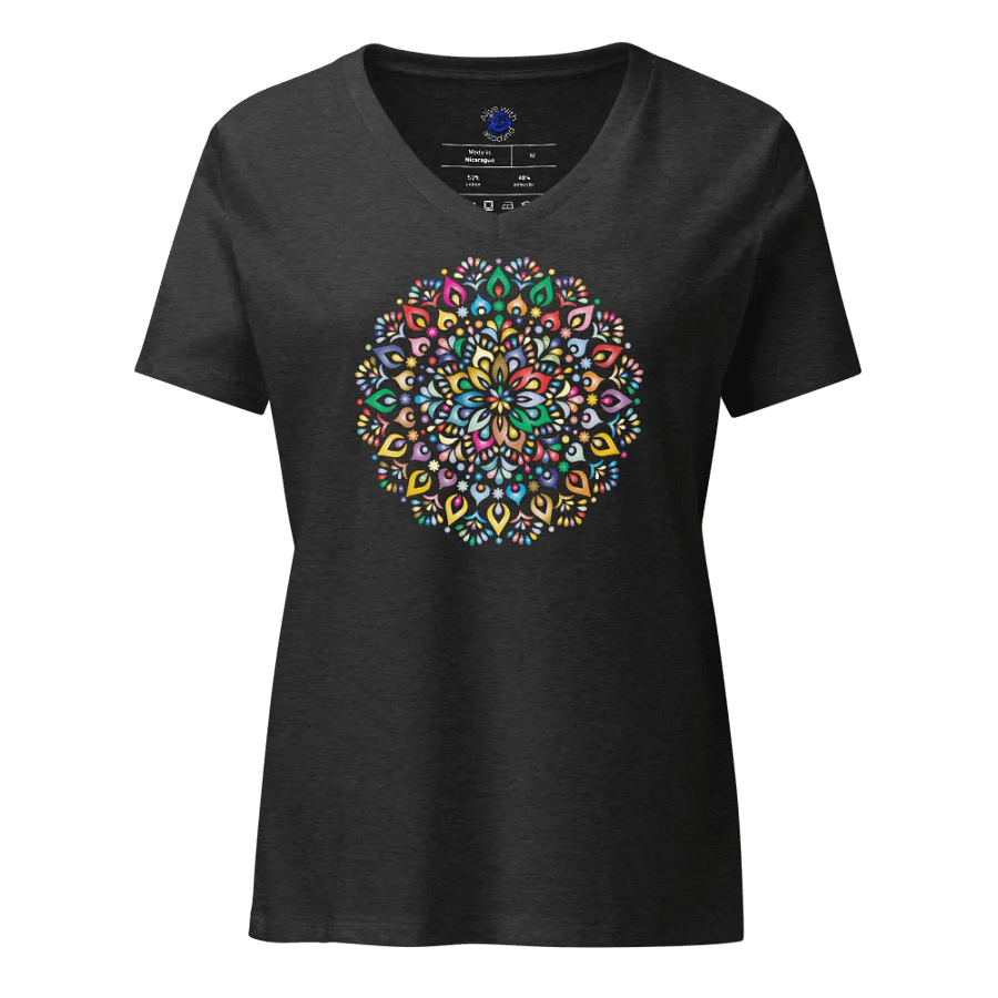Radiant Mandala Harmony Women's V-Neck Tee product image (3)