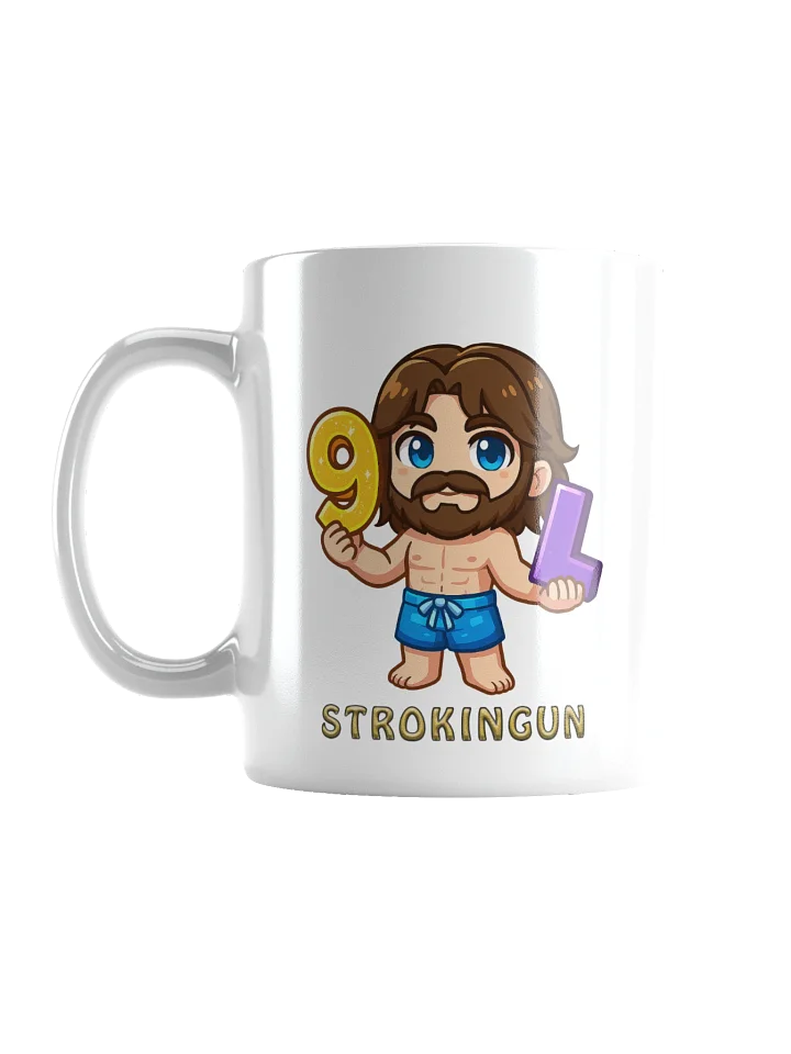 9LS4 StrokinGun White Glossy Mug product image (3)