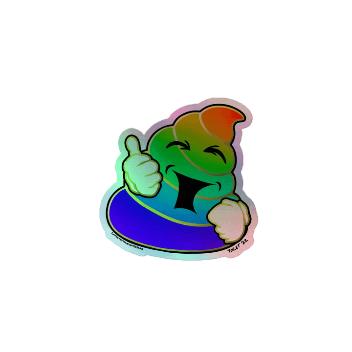 PooPride Holographic Sticker product image (1)