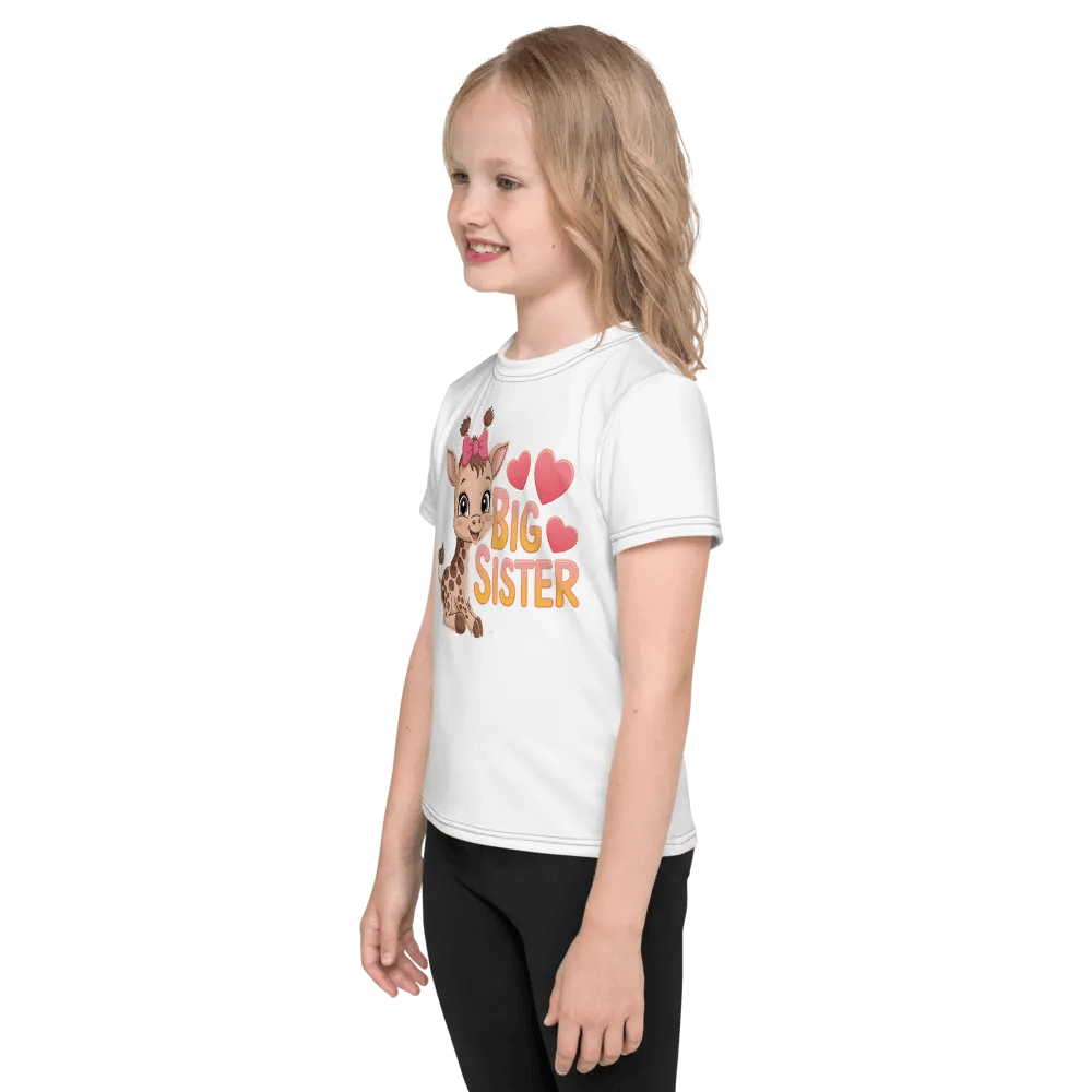 Big Sister Giraffe All-Over Print Kids T-Shirt product image (3)