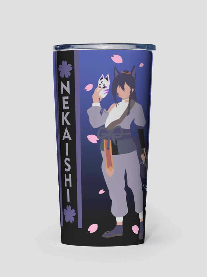 20oz Stainless Steel Tumbler - LowPro | Dark Mode | Blue Fade product image (1)