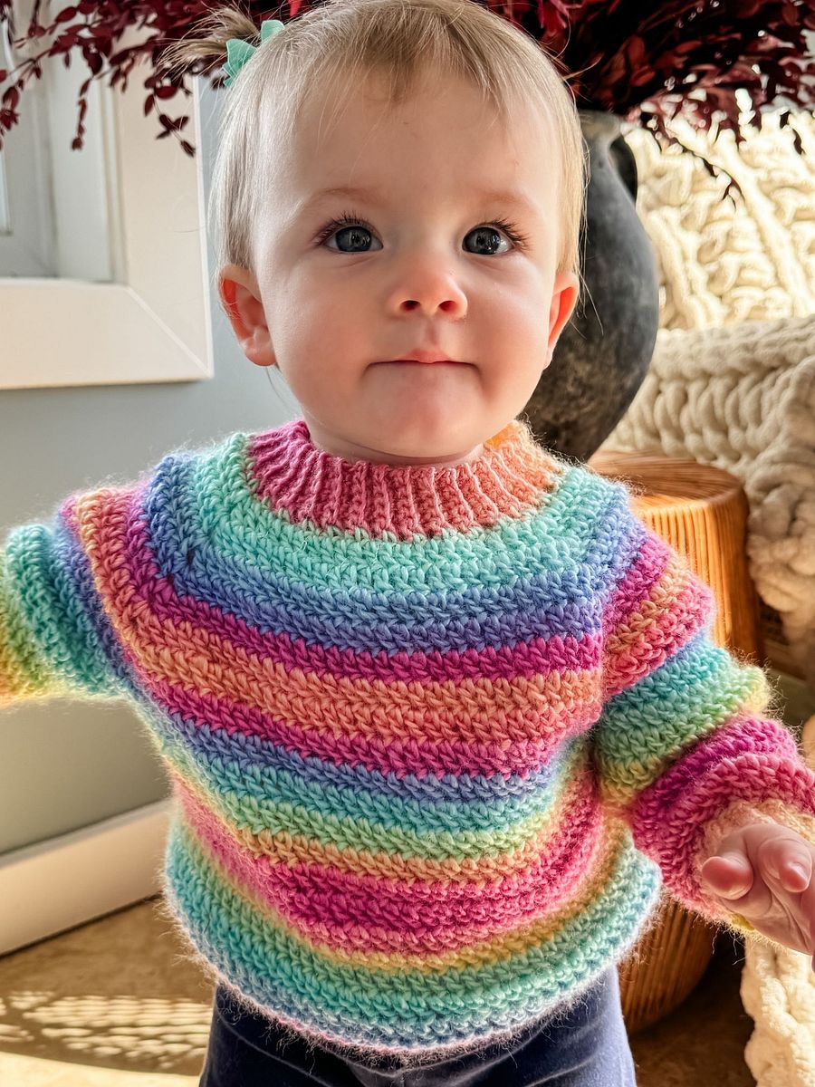 Athabasca Falls Children's Pullover Crochet Pattern product image (4)