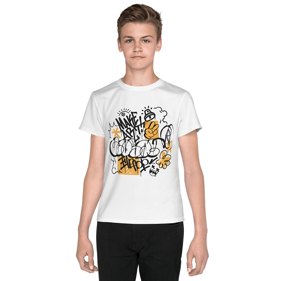 Kids Youth Crew Neck T-Shirt Street Abstract Scribbles product image (1)