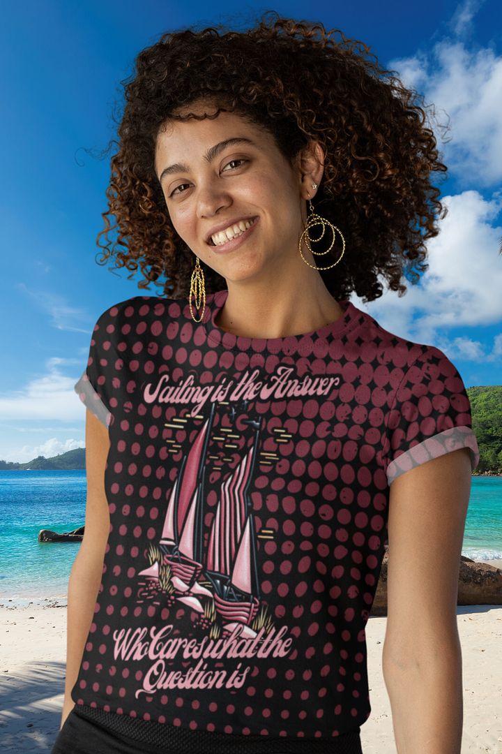 Sailing is the Answer All Over Print T-shirt product image (1)
